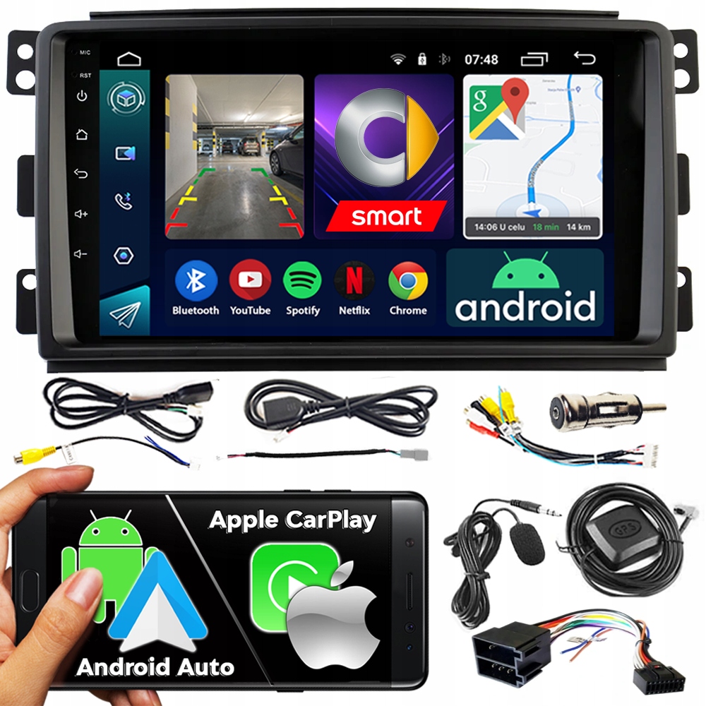 Autorádio 2DIN Ncs RS-305 Smart Fortwo 2005-2010 Android Navigácia