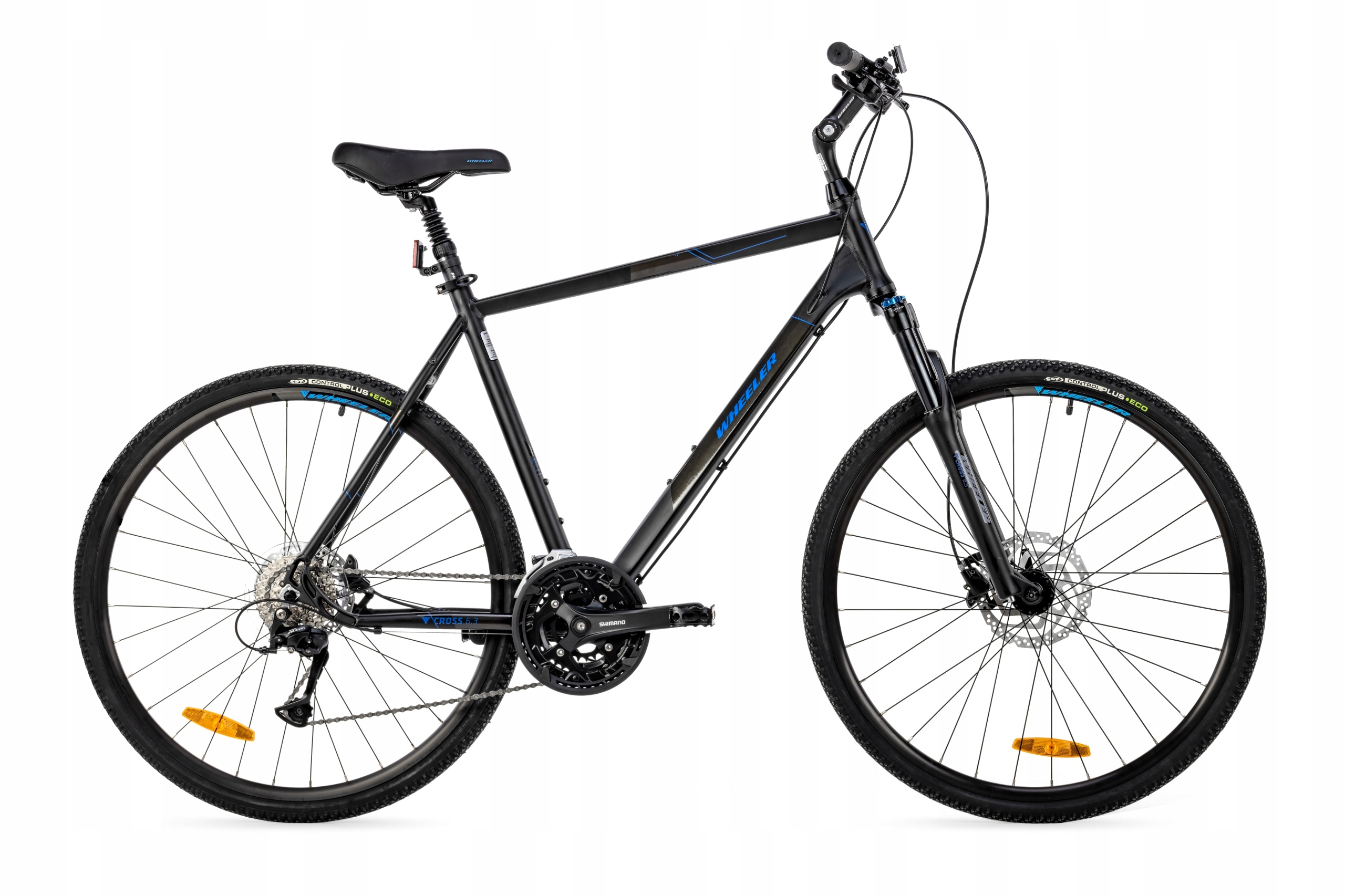 Rower crossowy męski Wheeler Cross 6.3 60 cm czarny 28” Shimano, 27 biegów