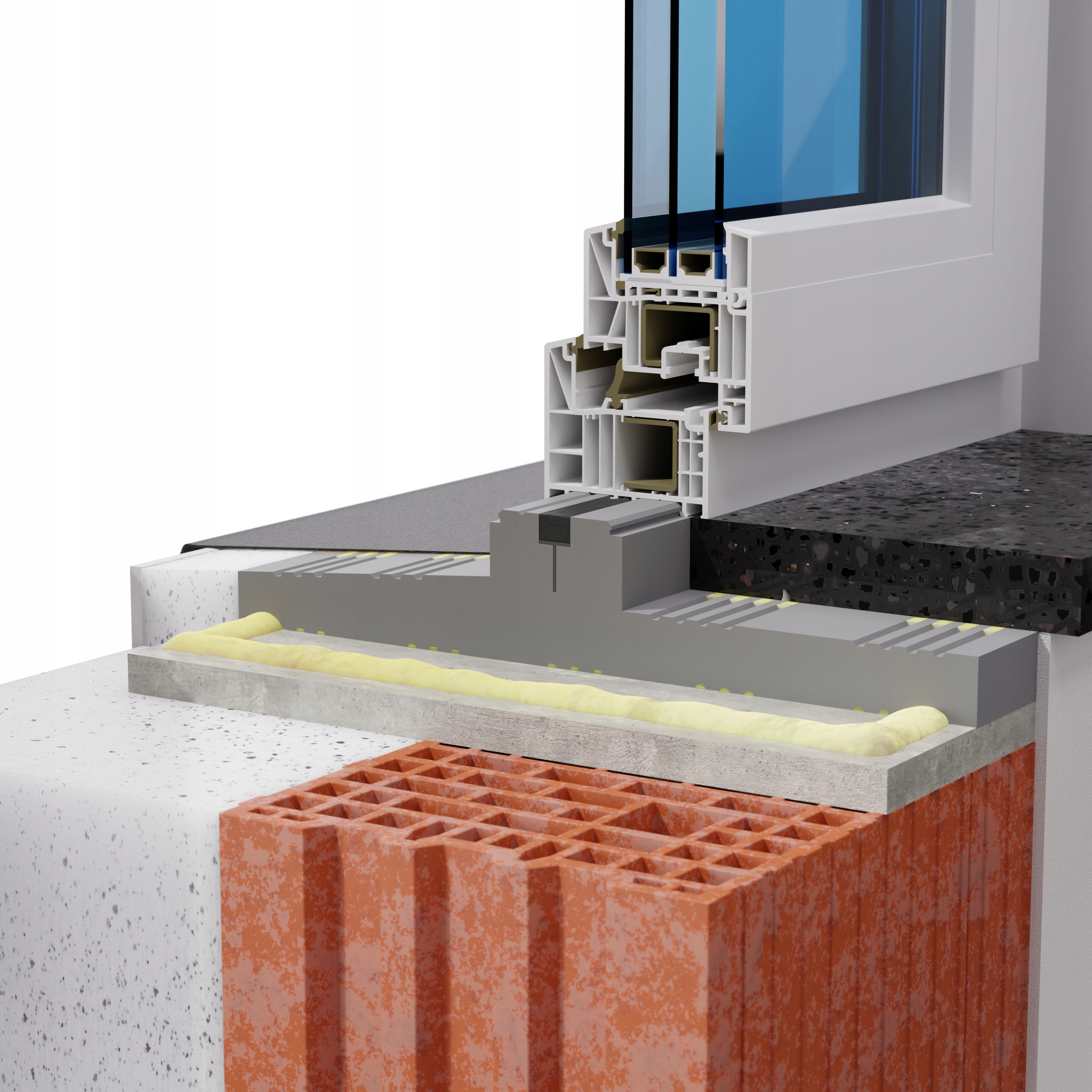 Teplý oboustranný parapet Xps Termo Kommerling 70