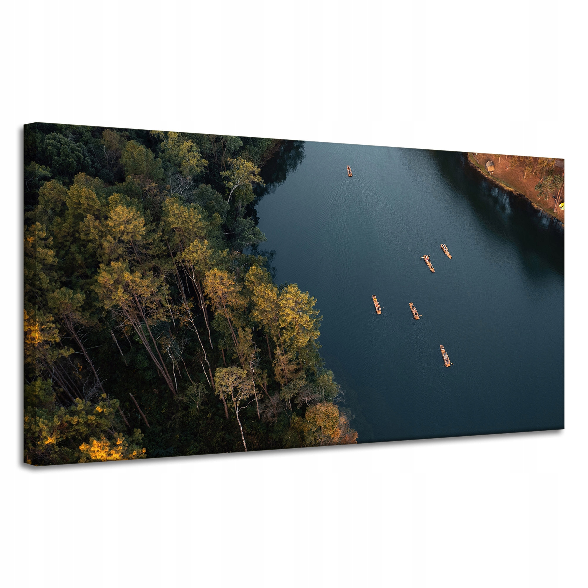 Obraz na plátně Splav Kajakem Les Řeka Příroda 120x60 cm