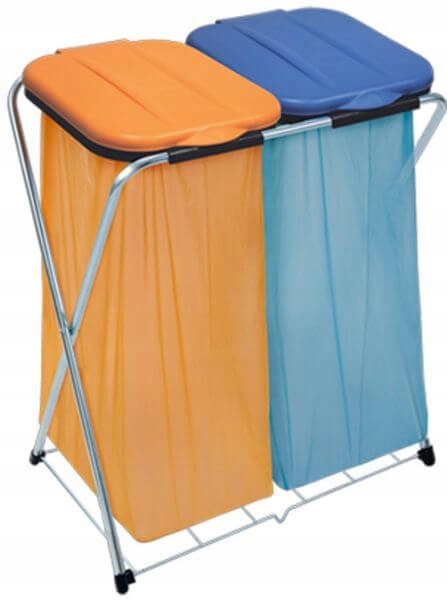 Levně Stojan S Mřížkou Pro 2 Pytle Na Třídění Odpadků Koš