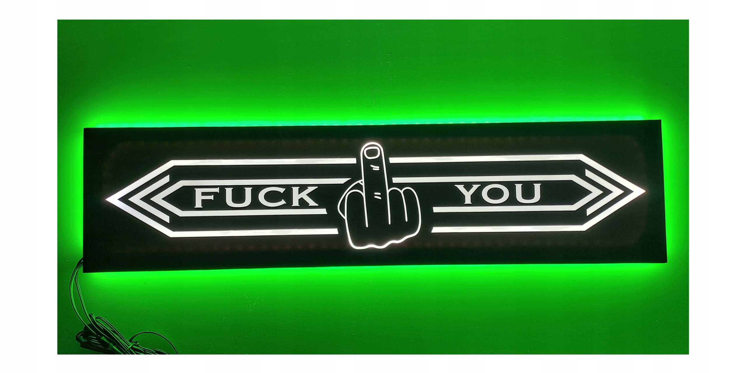 Led tabuľa Fuck You nad posteľ s podsvietením kabíny Tir Lkw