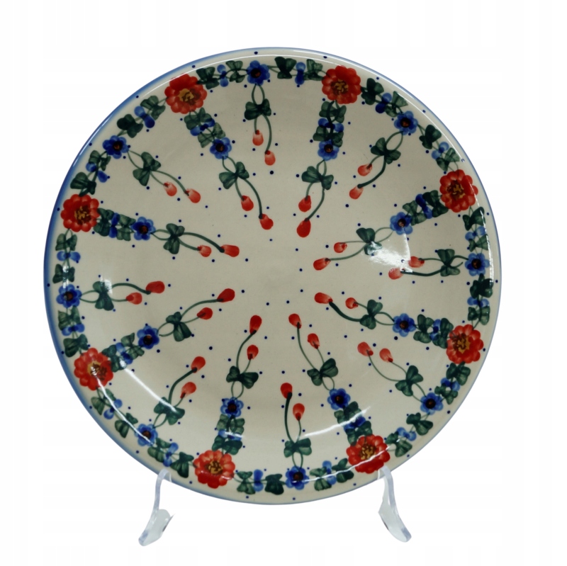 

Ceramiczny talerz obiadowy 26 cm Bolesławiec