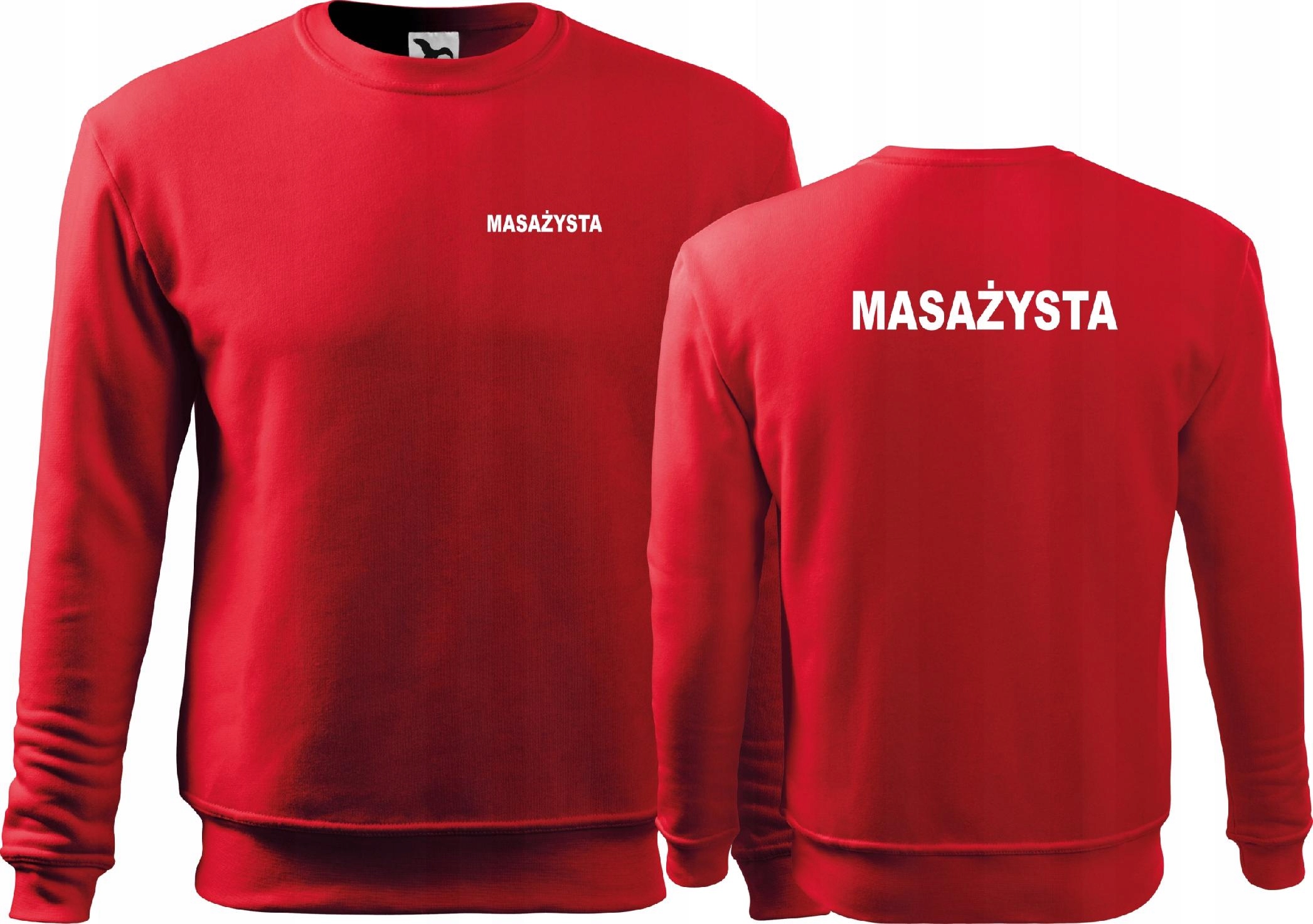 

Ciepła bluza medyczna męska nadruk Masażysta M