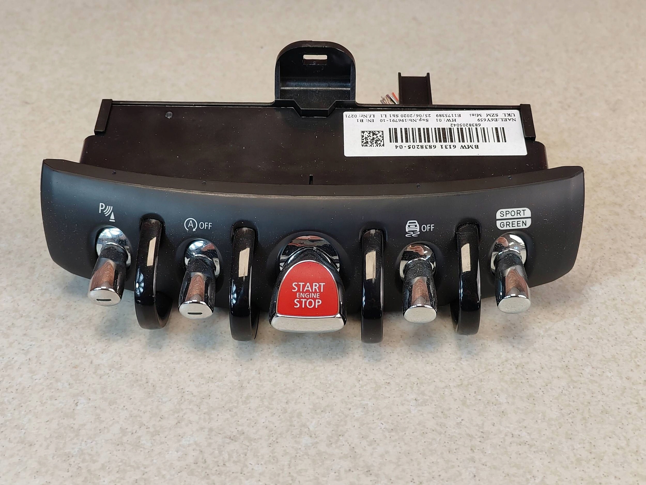 MINI COOPER F55 F56 F57 PANEL KONSOLI ŚRODKOWEJ START STOP SPORT ...