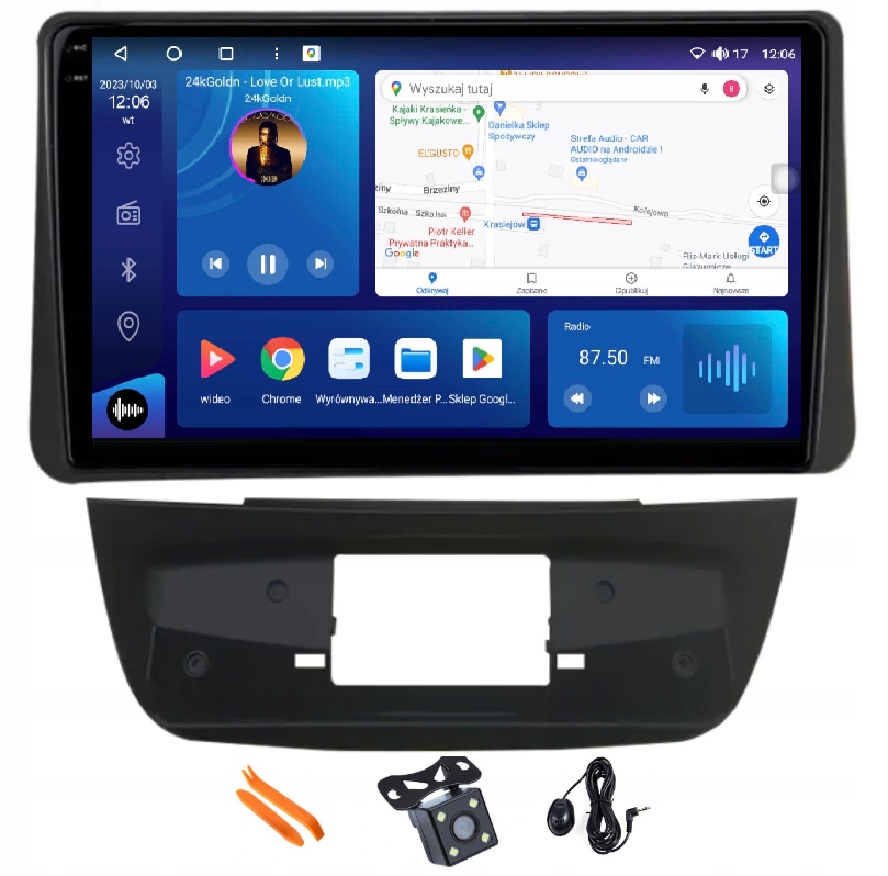 Rádio Android Navigácia Qled Carplay Lte 128GB Ford Tourneo Courier 1 14-22