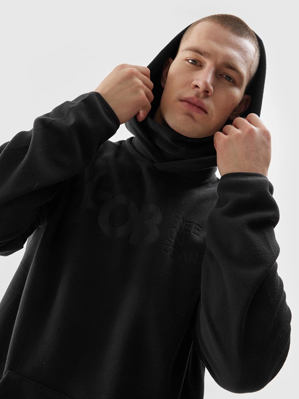 4F POLAR Z KAPTUREM MĘSKI CZARNY R. L Kolekcja 2023