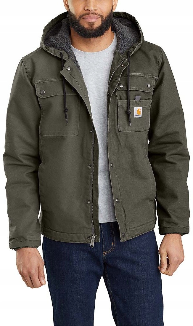 Kurtka męska Carhartt Kurtka Sandstone Barlett Jacket Moss