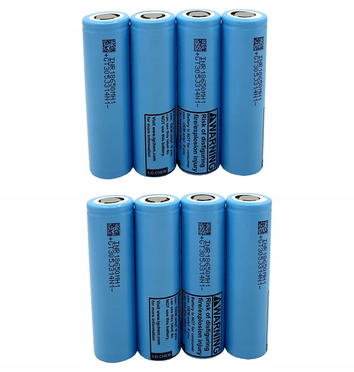 8x článková Nabíjecí Baterie Lg 3200mAh INR18650 MH1