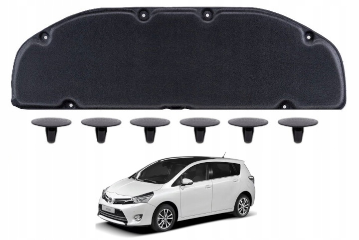 Ztlumení masky Izolace podbití Toyota Verso AR20 09-18R sponky Hq