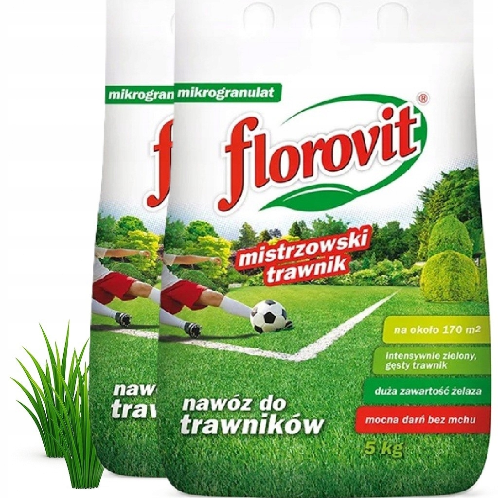 Nawóz na Mech 2x5kg Florovit granulowany, trawnik regeneracja i wzmocnienie
