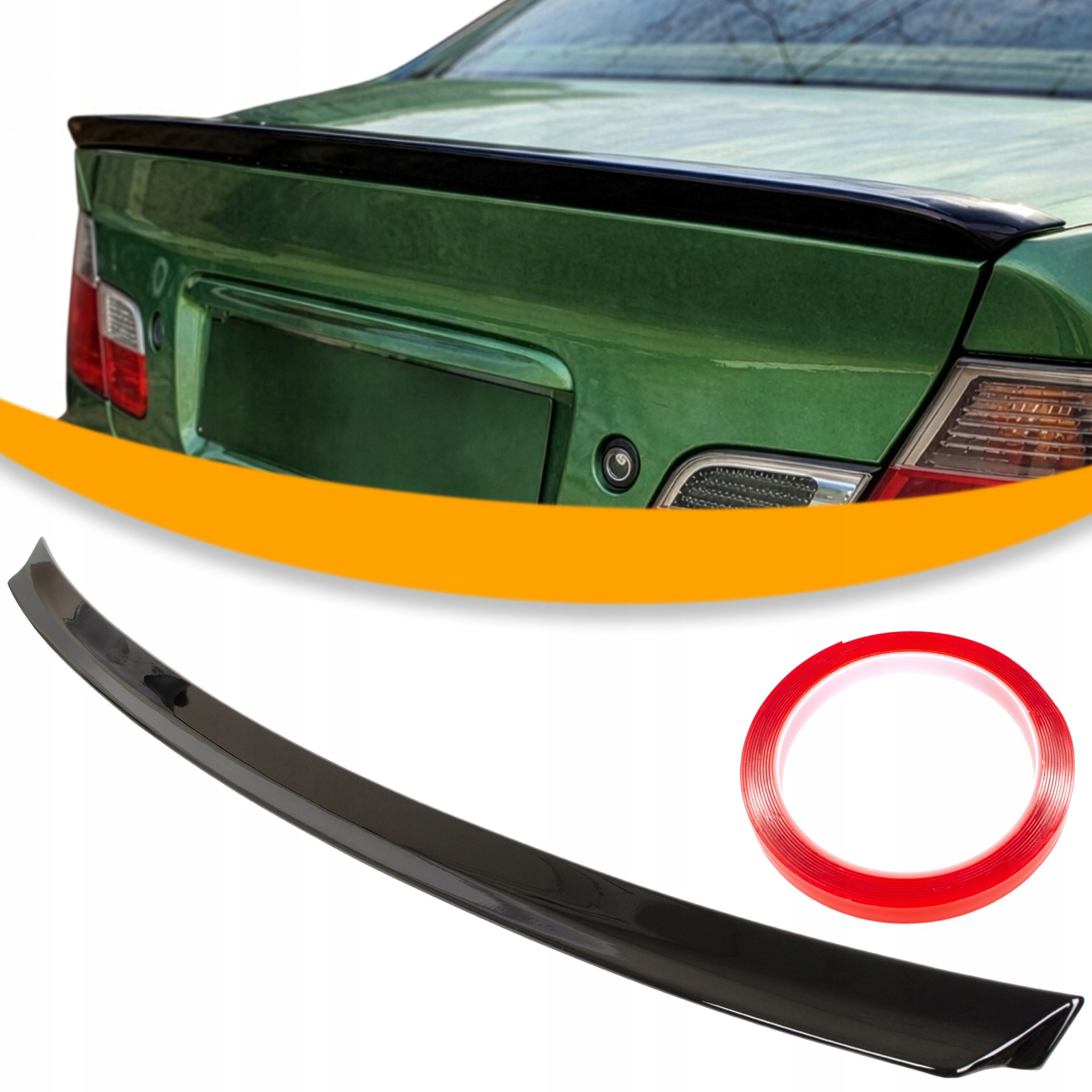 Spoiler Lotka Klapky Zadní pro Bmw 3 E46 M Style M3 Černý Lesk