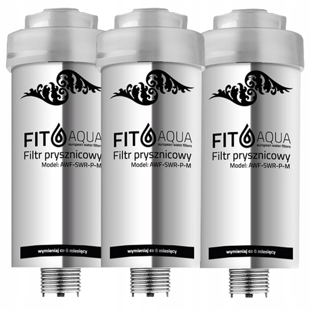 

3x Filtr do Wody Prysznicowy FITaqua Srebrny Chrom