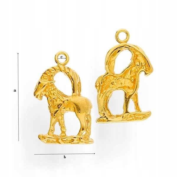 CHAZ-400 Koziorożec zodiak Srebro 925 Pozłacane