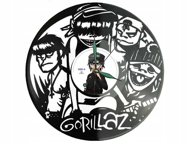 Gorillaz Dárek Originální dekorace do domu, hodiny z vinylové desky