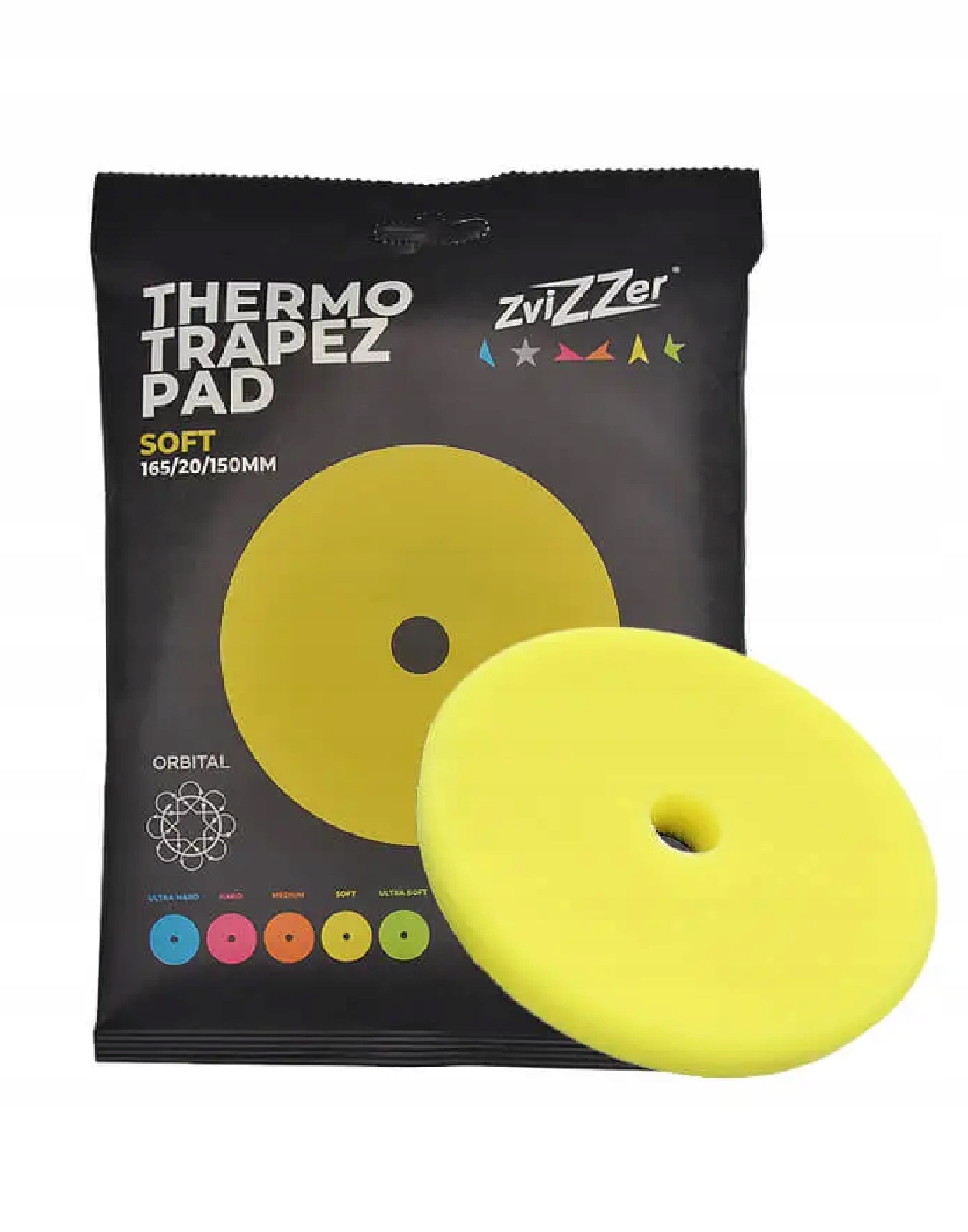 ZviZZer Thermo Trapez Pad Yellow Soft 165/20/150 Finiszowa Gąbka Polerska