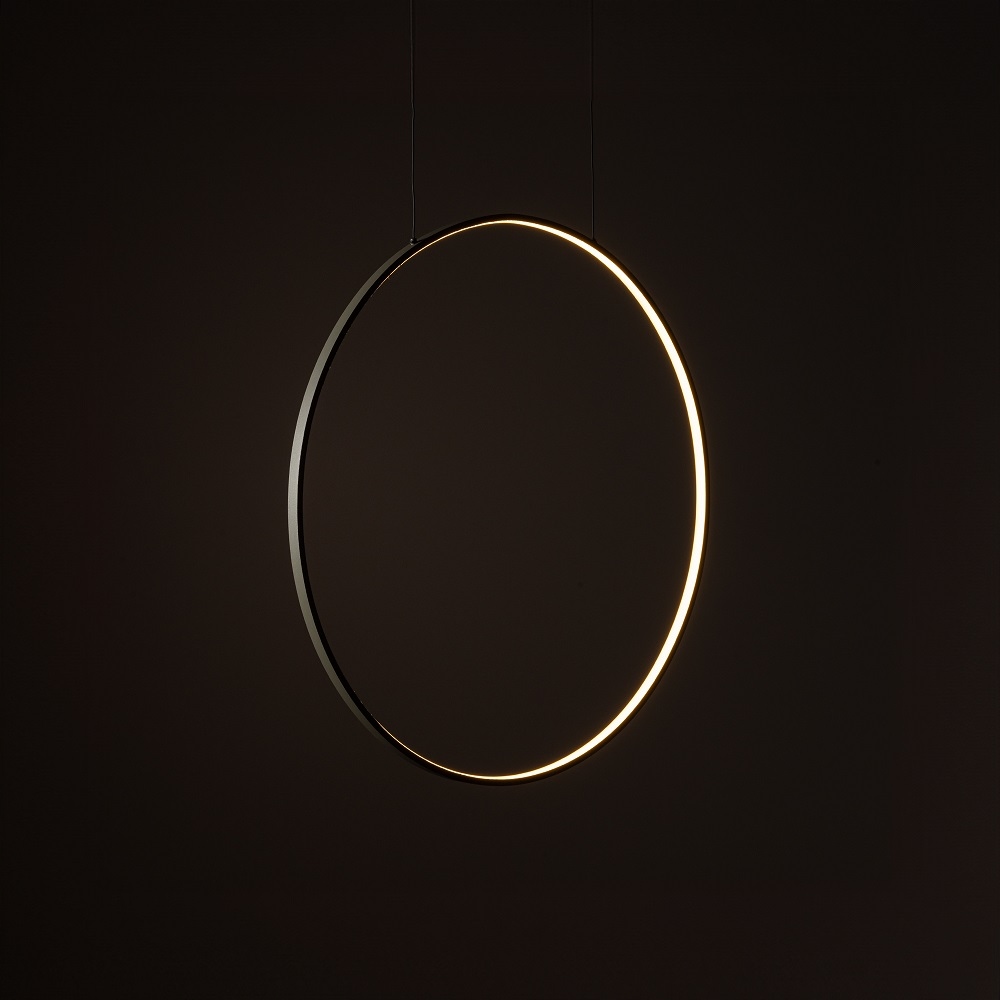 Circolo 11401 olivová, minimalistická stropná lampa do bytu, ring