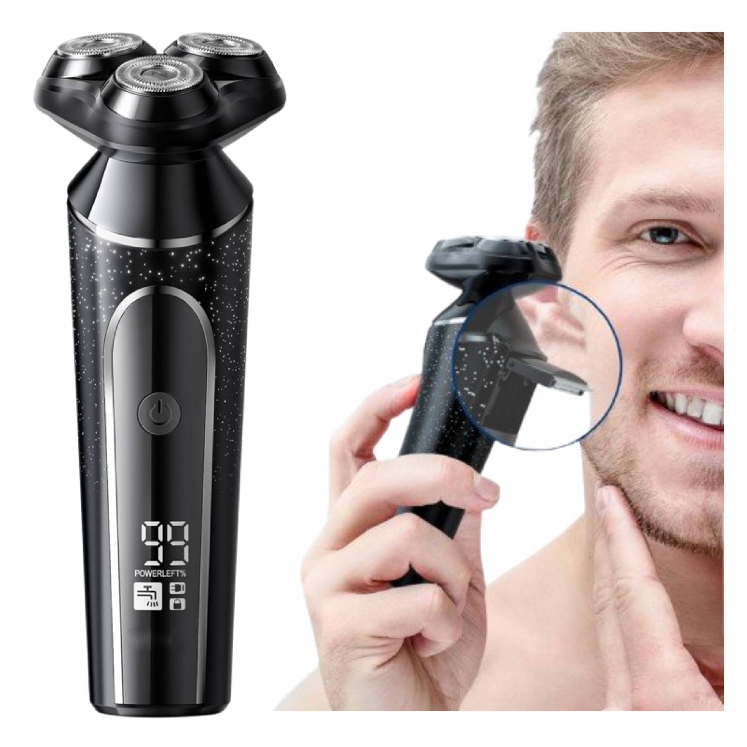 Holicí Strojek Meska 3D Elektrický zastřihovač vousů Usb-c Mokré a suché holení