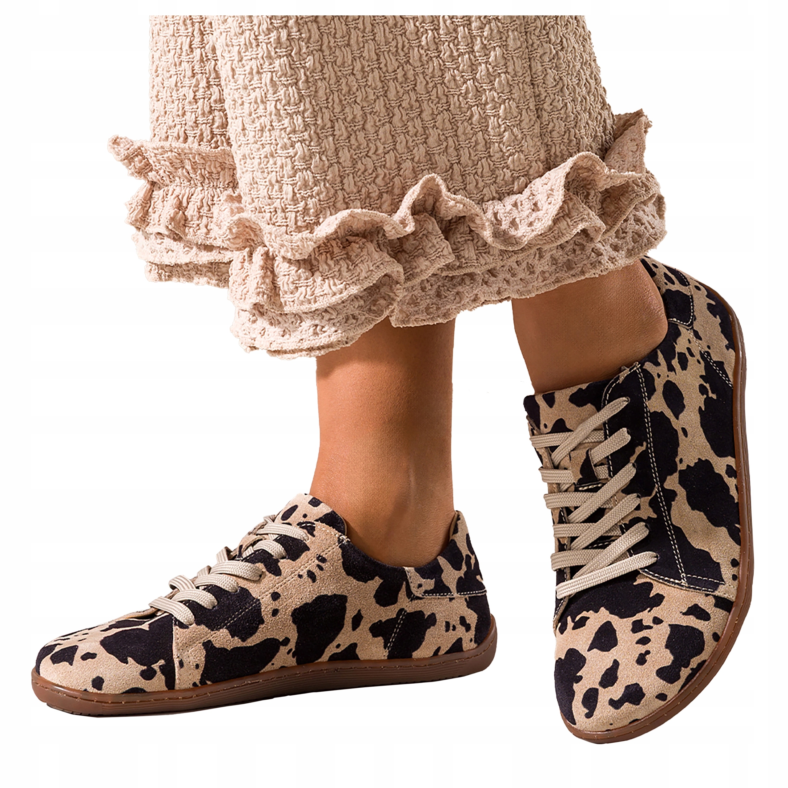 Kožené polobotky Barefoot Dámské Elastická podrážka Polský Výrobek vel 38