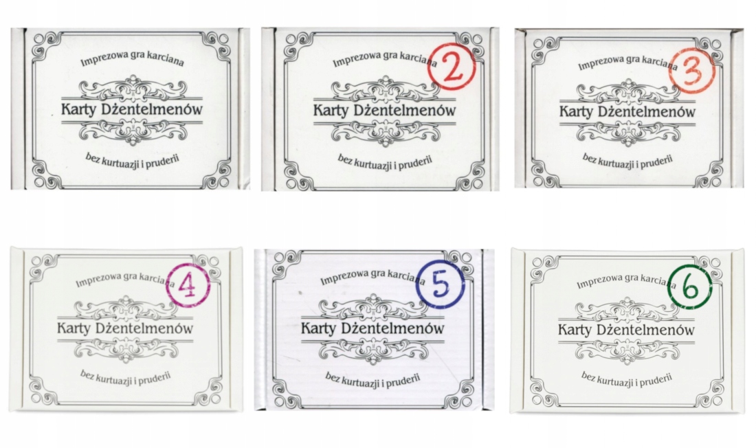 

6x Karty Dżentelmenów Epizod 1 2 3 4 5 6
