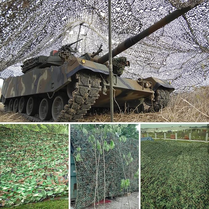 15M²DWUWARSTWOWY SIATKA MASKUJĄCA WOJSKOWA OGRODOWA1.5x10M US ARMY WOODLAND Szerokość produktu 150 cm