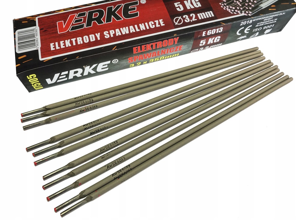 ELEKTRODY SPAWALNICZE RÓŻOWE RUTYLOWE DO SPAWANIA SPAWARKI 3,25mm 5kg 350mm Kod producenta V75105
