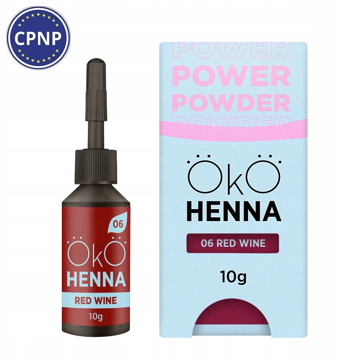 Henna pudrová na obočí OkO Power Powder #06 Red Wine 10 g