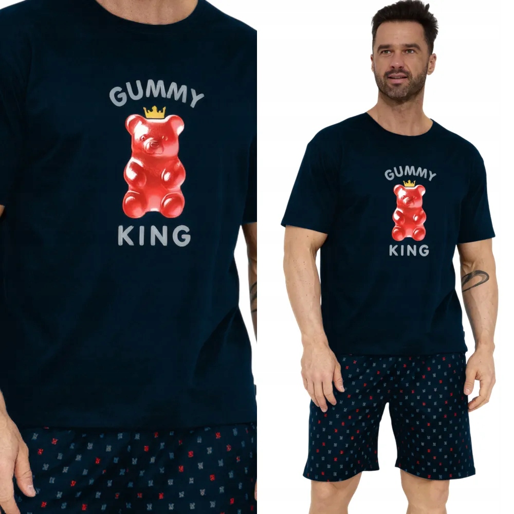 Pánské Pyžamo Cornette 326 Gummy King L 48 Tmavě modrá