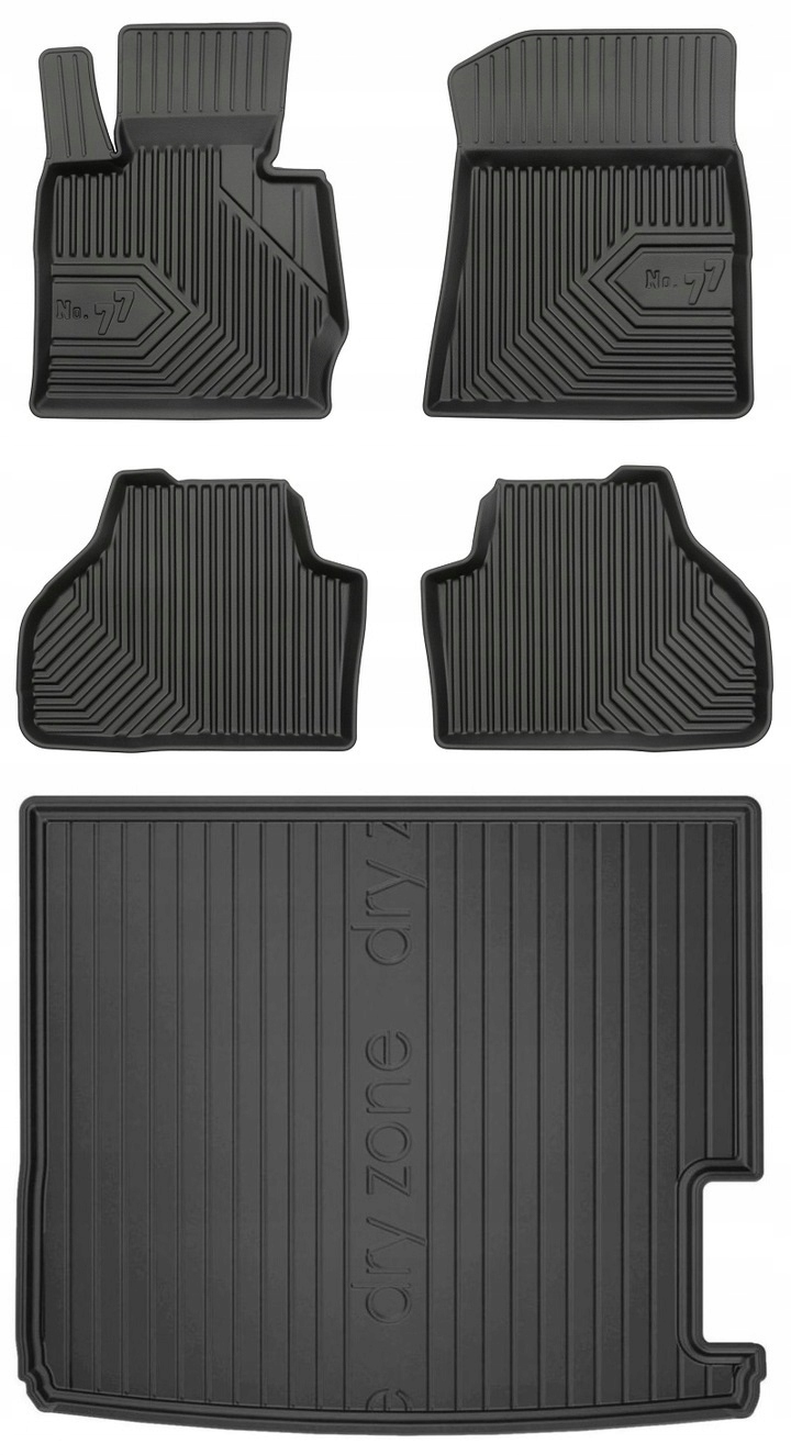 Set 77 Gumové rohože a rohože Bmw X3 F25 2010-2017
