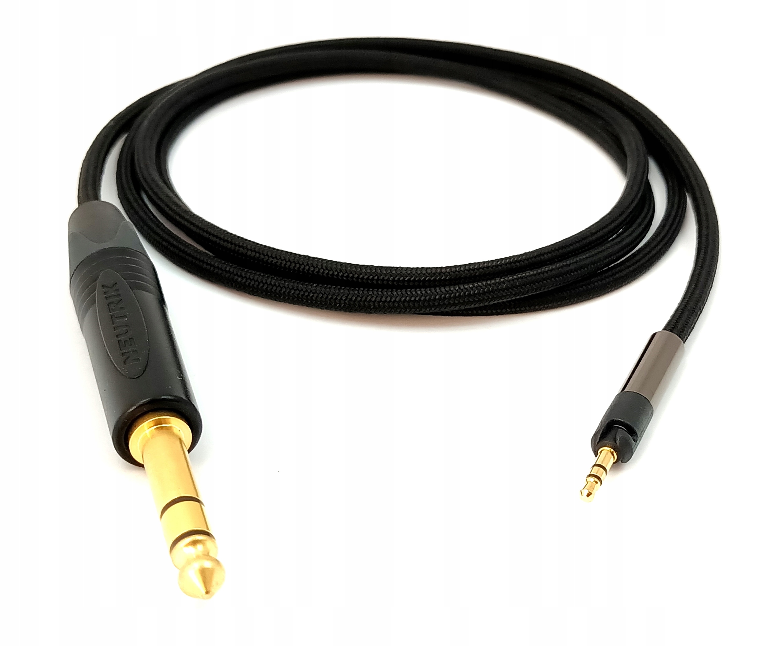Ručně vyrobený kabel pro sluchátka značky Sennheiser 6,3 mm s opletením, barva