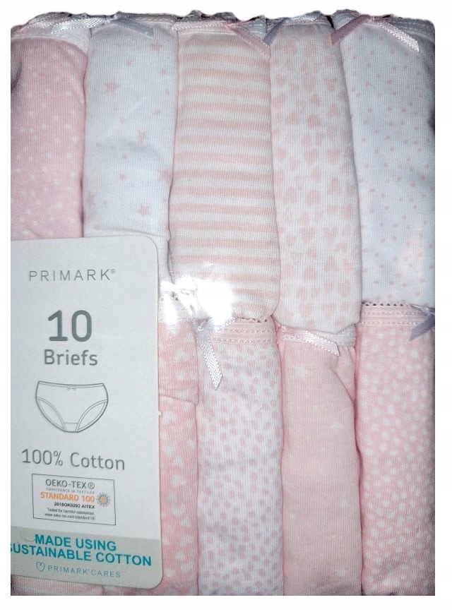 

Majtki figi 110 Primark 10 pak różowe 4-5 lat