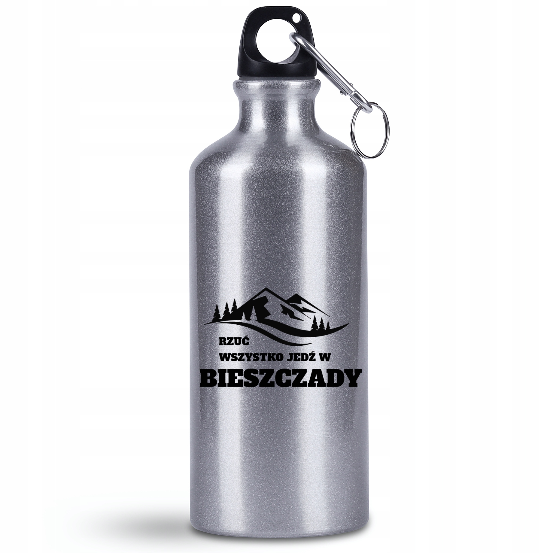 Górska Butelka na Wodę 500 ml Bieszczady Połoniny Metalowa z Imieniem