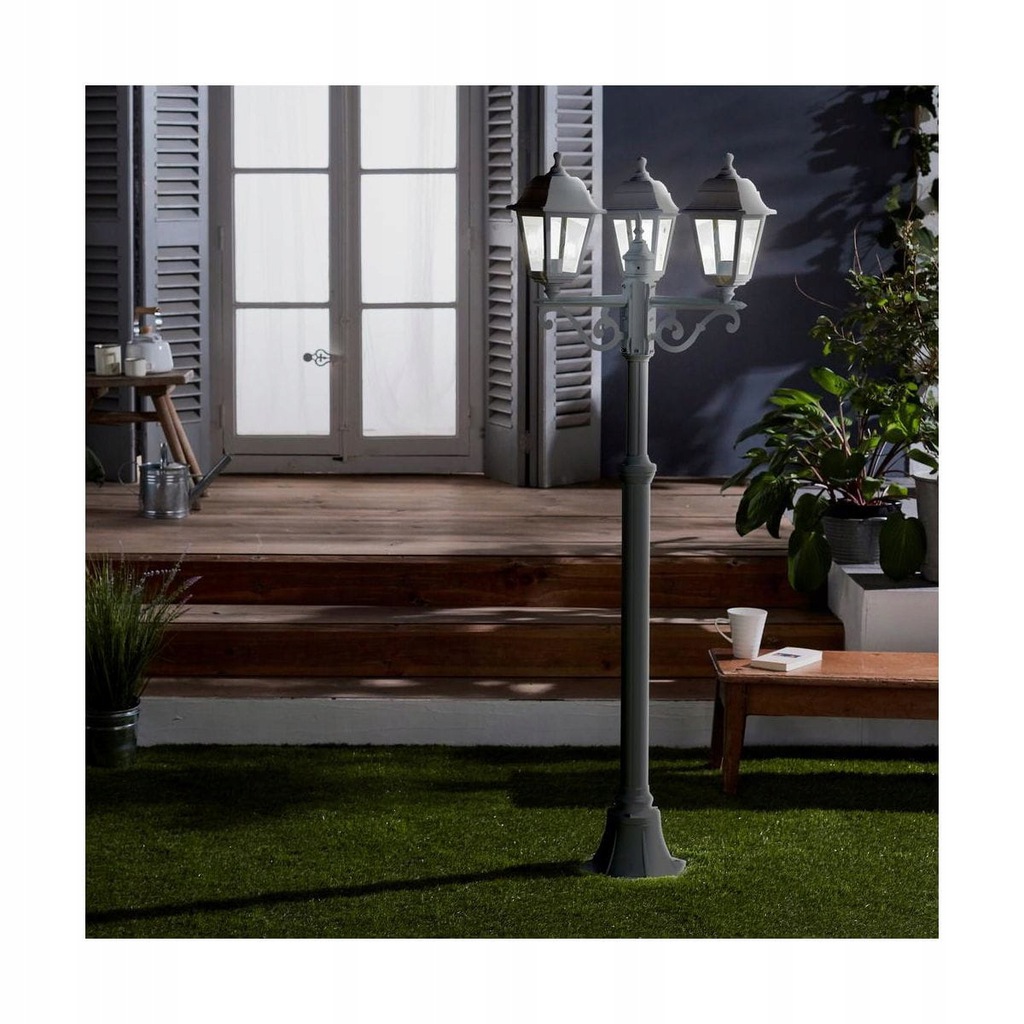 Lampa latarnia zewnętrzna 200 cm Kolor czarny