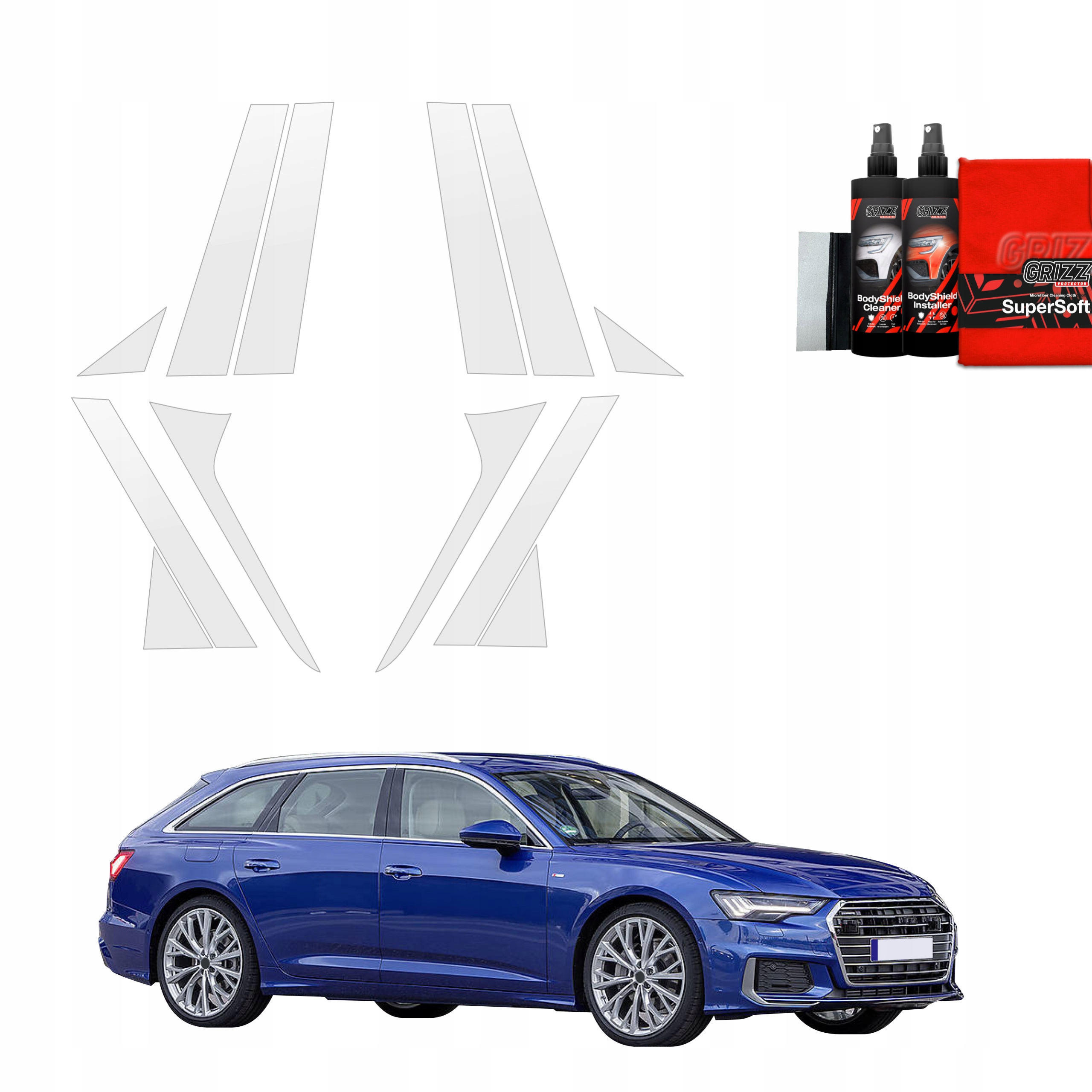12v1 Fólie na sloupky pro Audi A6 C8 Kombi (2018-2023)