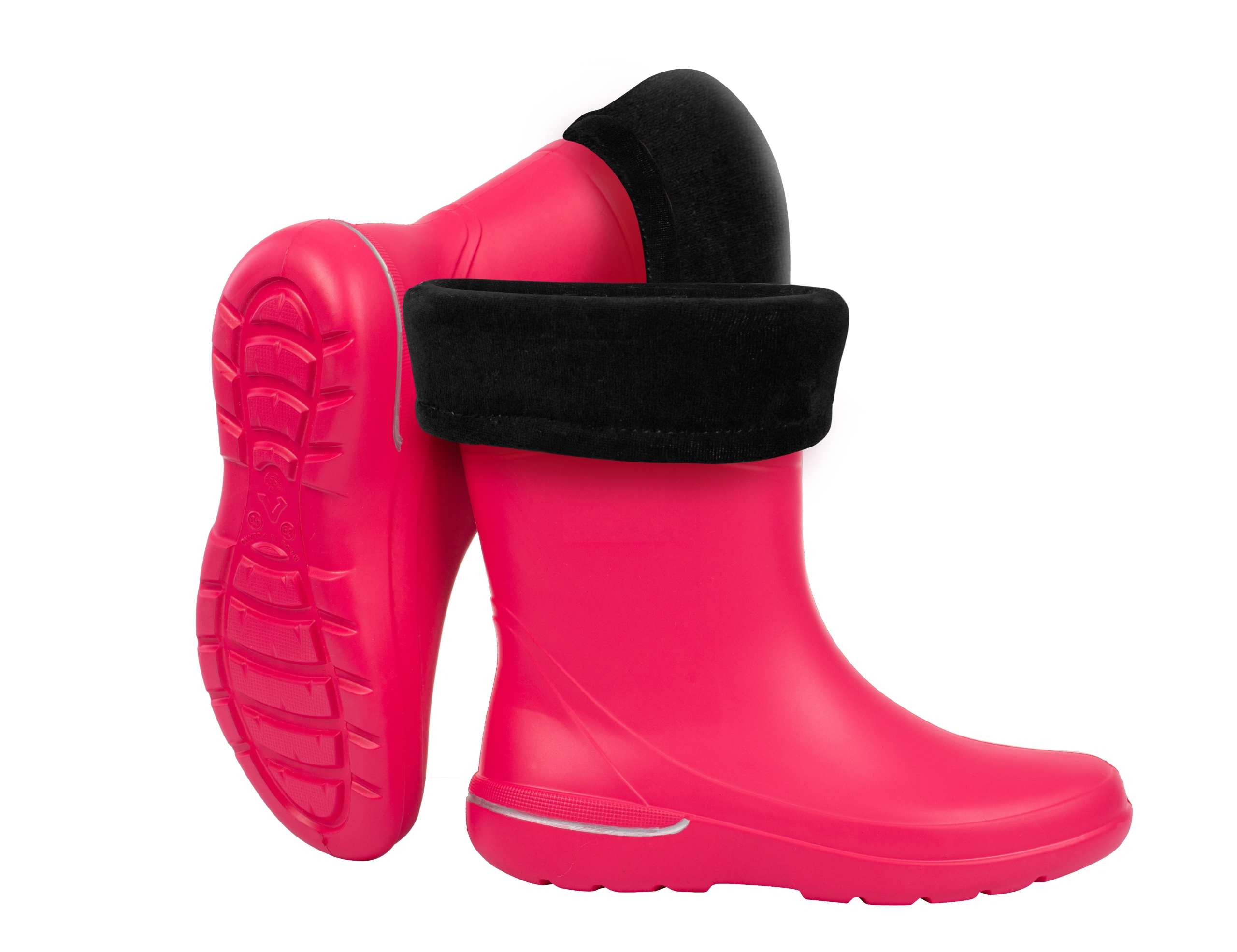 ZETPOL kalosze damskie EVA fuksja wkład czarny 40