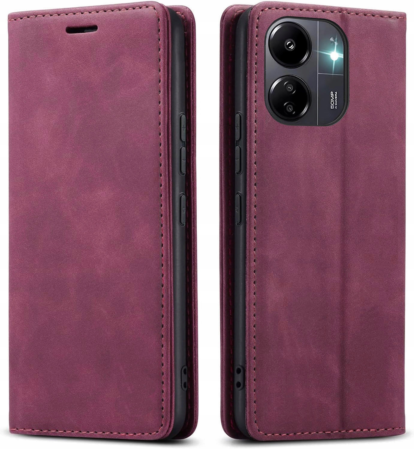 ETUI SKÓRZANE MAGNETYCZNE SHEEP SKIN DO XIAOMI REDMI 13c +SZKŁO Marka Nela-Styl