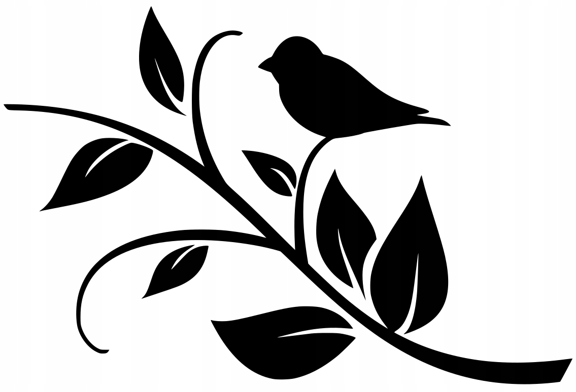 

Naklejka Gałązka Z Ptakiem Wróbel 22x15cm