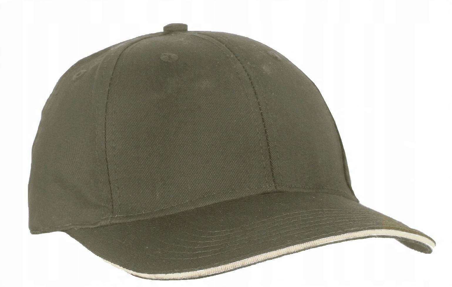 

Khaki czapka z daszkiem - 100% bawełna - solidna