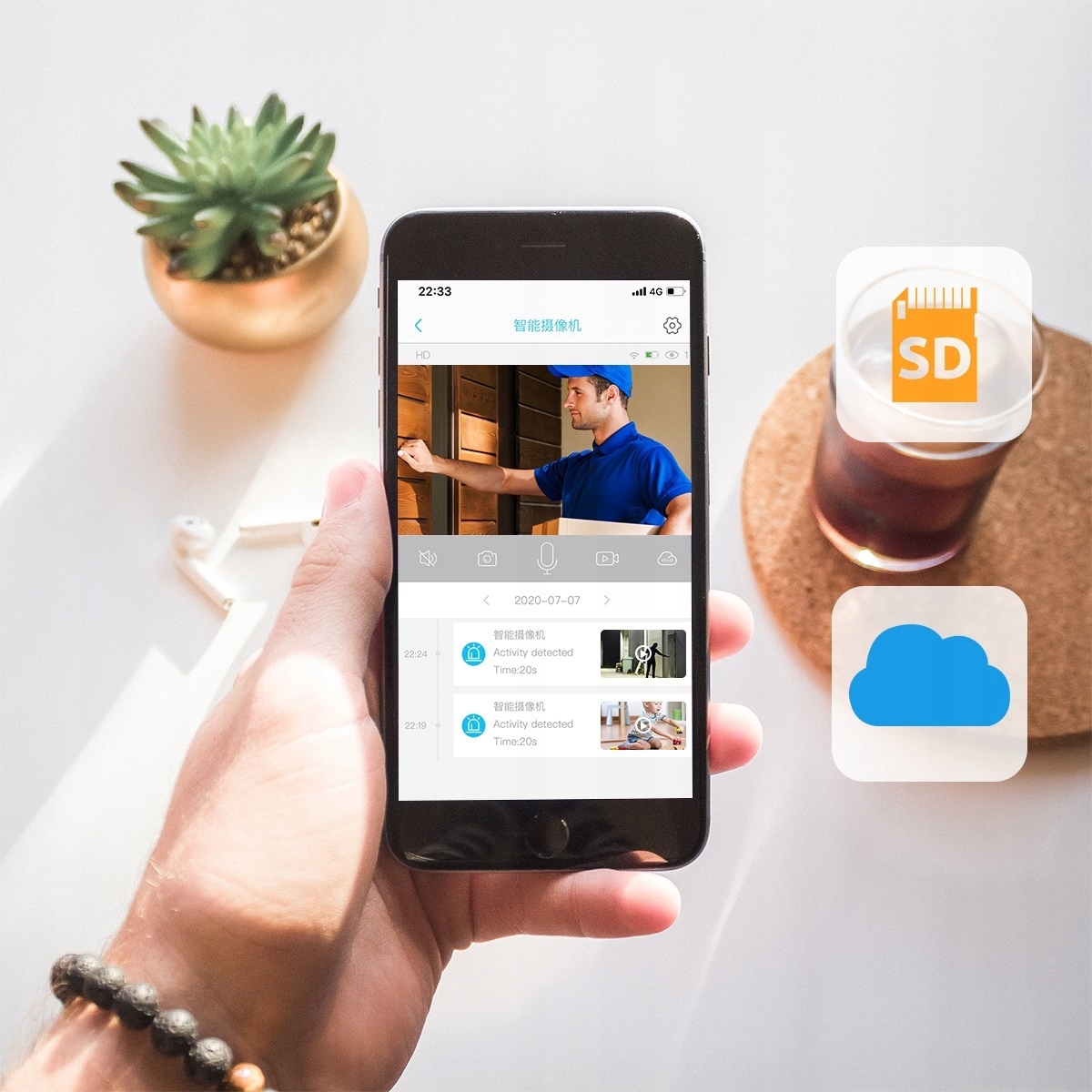 KAMERA ZEWNĘTRZNA OBROTOWA 30X ZOOM SIM GSM 5MPX Typ kamery czarno-biała