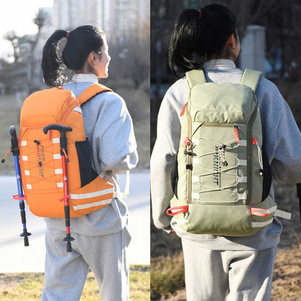 BSEASH Plecak Turystyczny 40L Wodoodporny Zielony Na Wędrówki Camping — miniatura 7