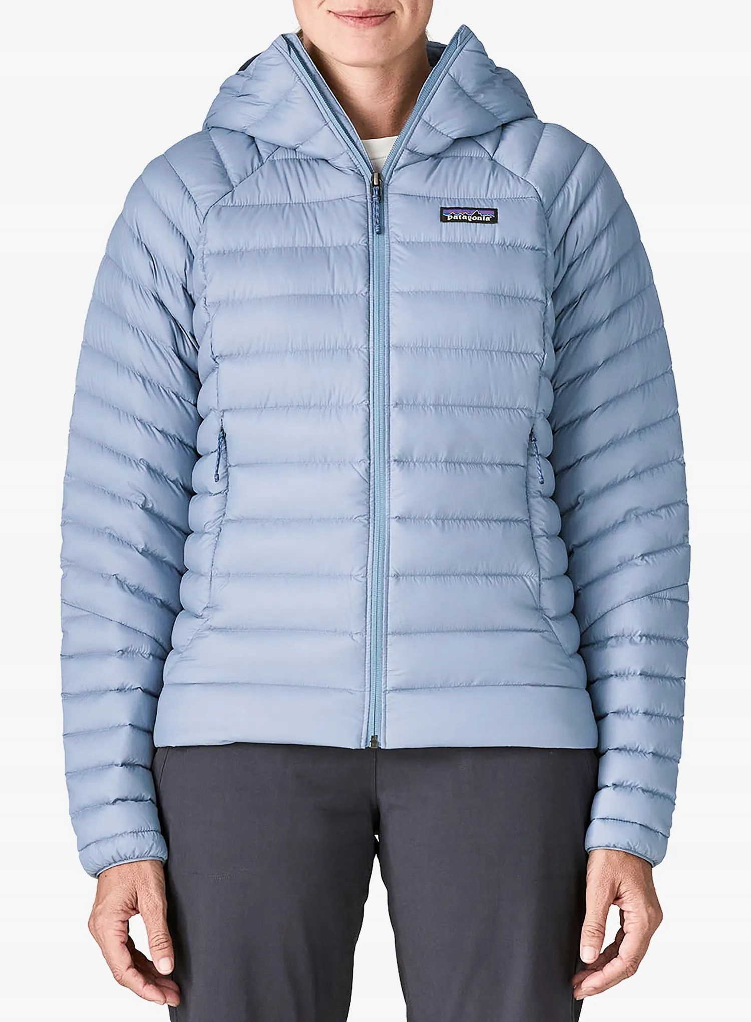 Dámská péřová bunda Patagonia Down Sweater Hoody barnacle blue S