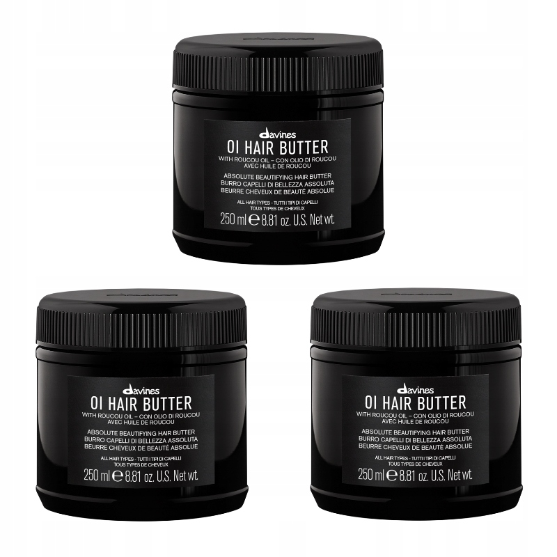 Davines Oi Hair Butter máslo 3x 250 ml výživné máslo pro suché a slabé vlasy