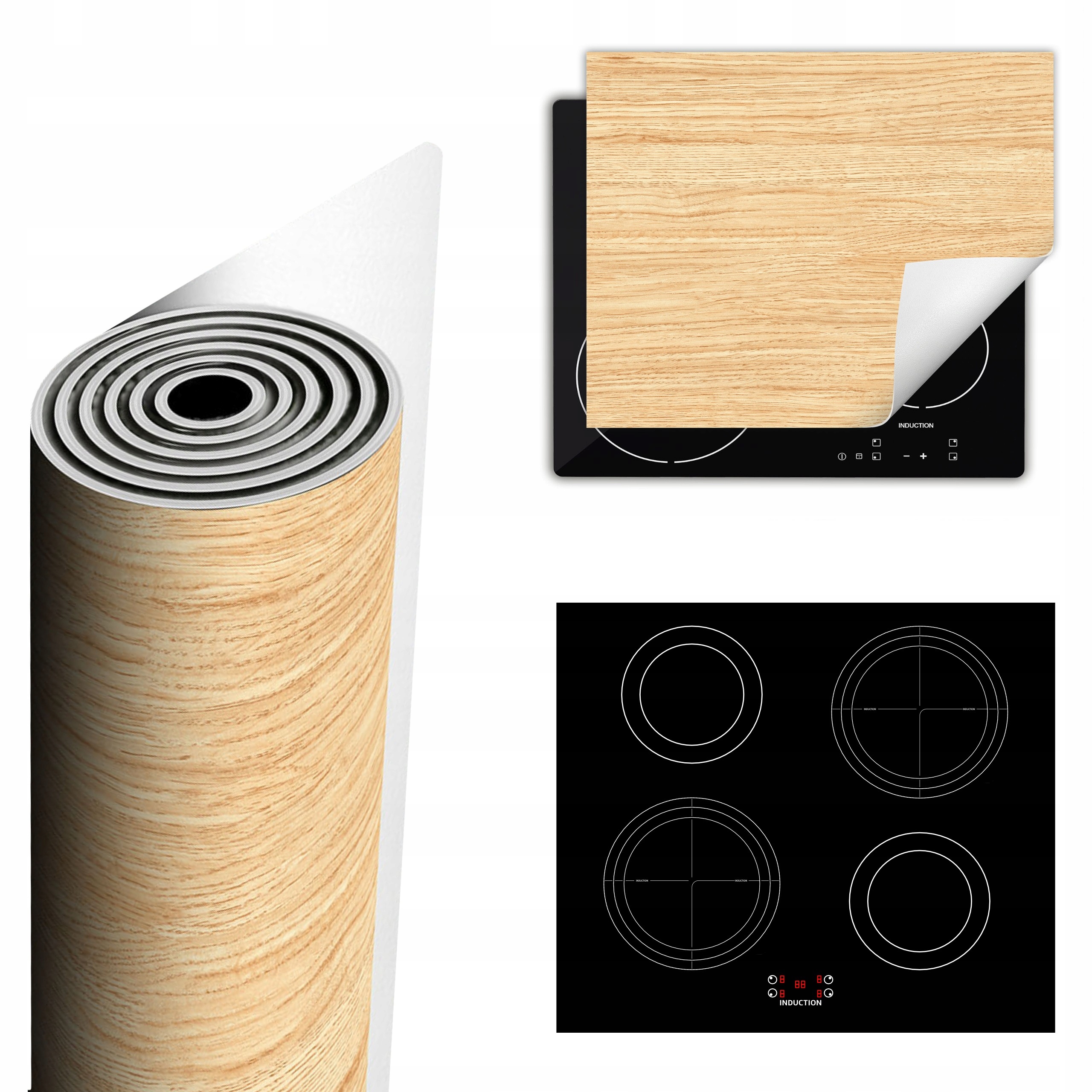 Ochranná Podložka Na Sporák Má Více Místa 60x52 světlá dřevo