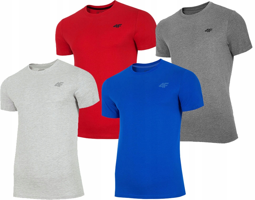 

4F Koszulka Męska T-shirt Zestaw 4 Sztuki r.S