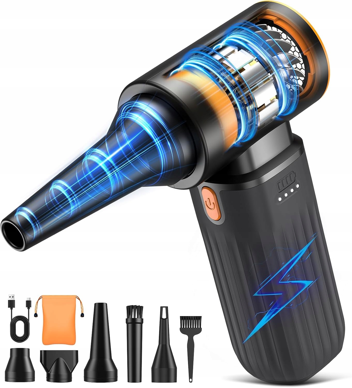 Dmychadlo Na Prach Stlačený Vzduch 3-RYCHLOSTNÍ 8000MAH Kotopa Výkonná 3V1