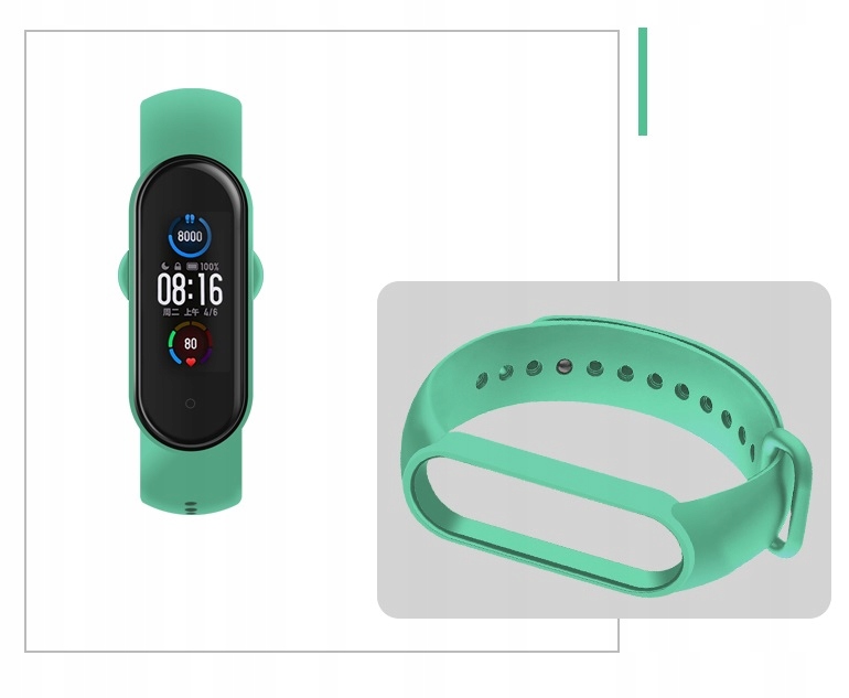 

Opaska Zamienna Pasek do Xiaomi Mi Band 4 Miętowa