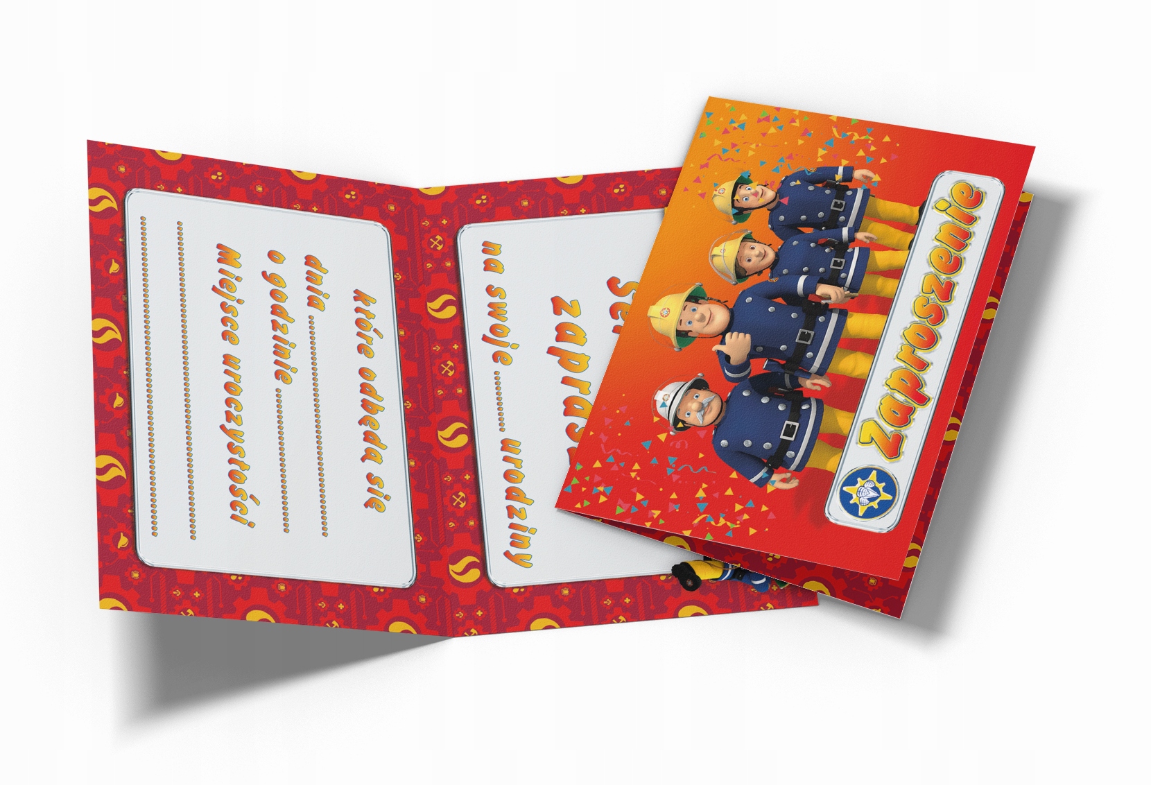 ZAPROSZENIE URODZINOWE STRAŻAK SAM ZAPROSZENIA EAN (GTIN) 5905255354920