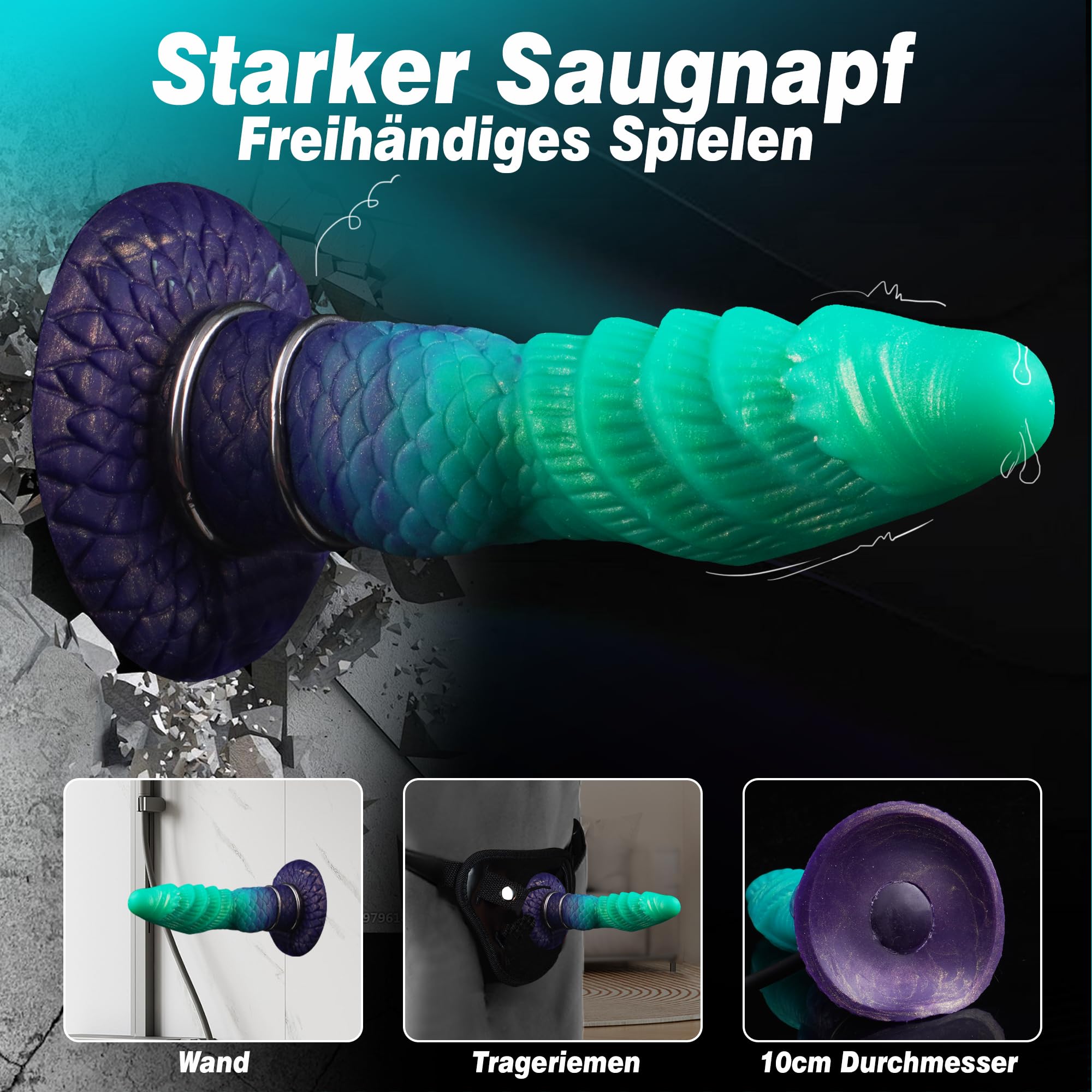 MONSTER DILDO Nadmuchiwany Fantasy Knot Dildo Analplug Fetysz BDSM Dla Par — miniatura 6
