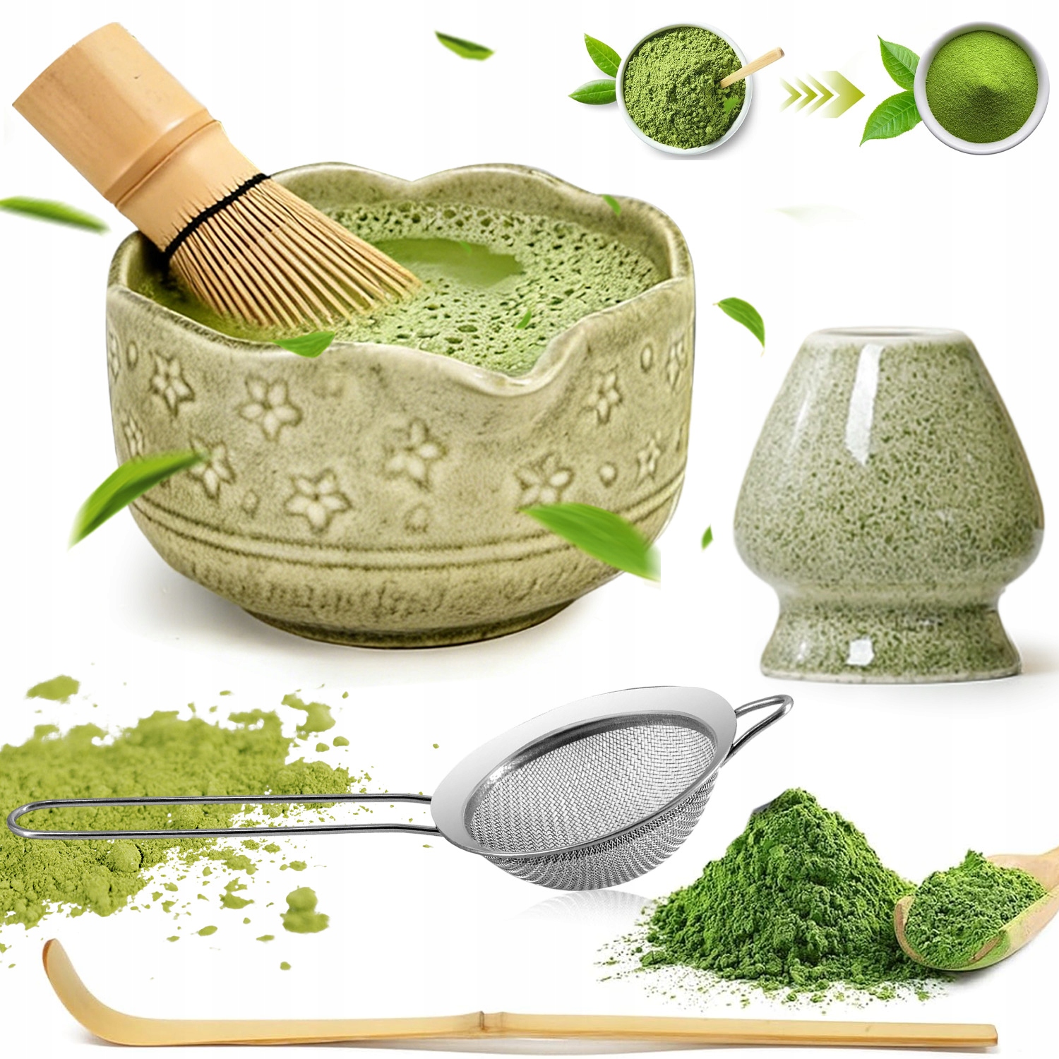 Zestaw Do Herbaty Matcha Narzędzie Do Matchy Trwałe Ceramicznym