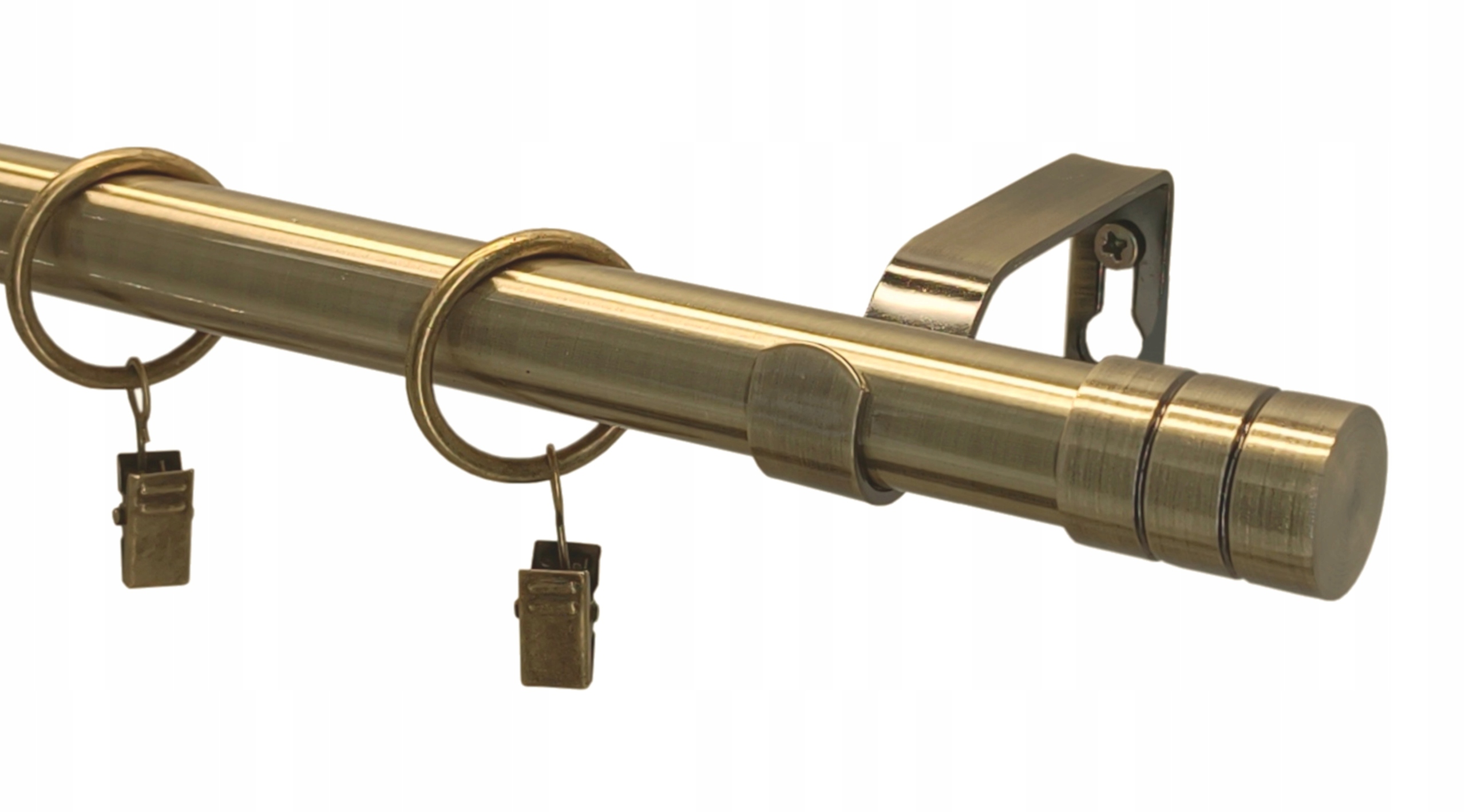 Garnýž Kovový Loft Jednoduchý 19 MIX Koncovek Zlato 340 cm Galvanizovaný